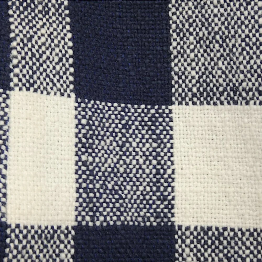 J.Crew Pencil Skirt Check Navy White Linen Blend Coastal Preppy Officecore Sz 8